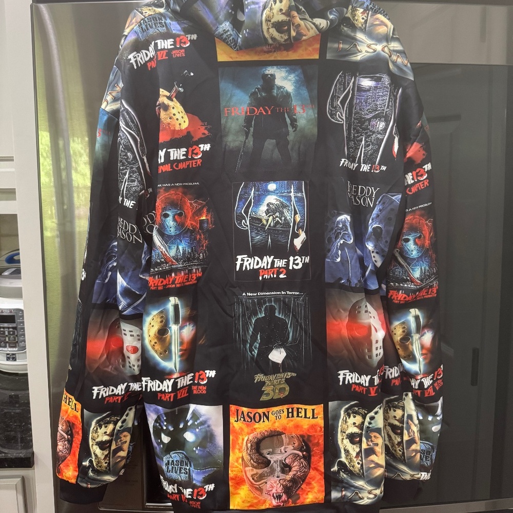 Custom Friday the 13th Movie Poster Hoodie Thick Fully Lined FullZip Pockets 2xl